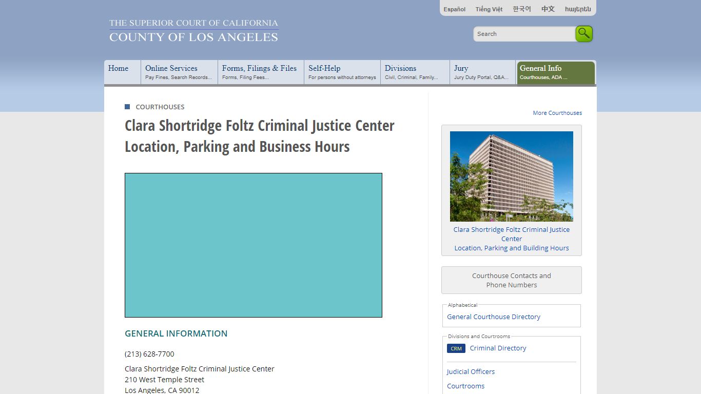 Courthouses in Los Angeles County - Contacts and Locations - LA Court